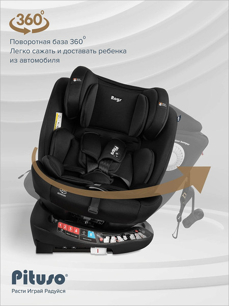Изображение товара Автокресло Pituso Roys+ / G406 (черный)