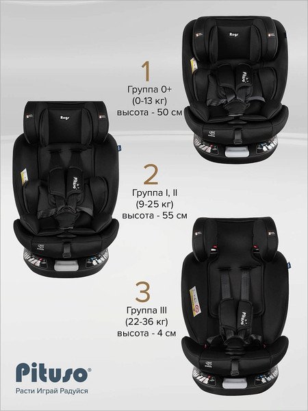 Изображение товара Автокресло Pituso Roys+ / G406 (черный)