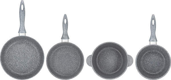 Изображение товара Набор кухонной посуды Elan Gallery 120558+4 (серый мрамор)