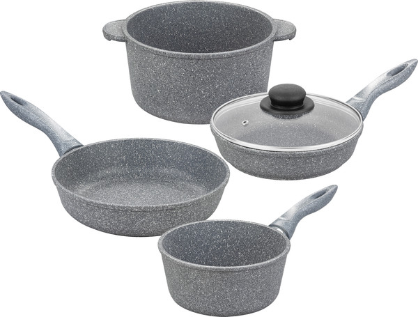 Изображение товара Набор кухонной посуды Elan Gallery 120558+4 (серый мрамор)