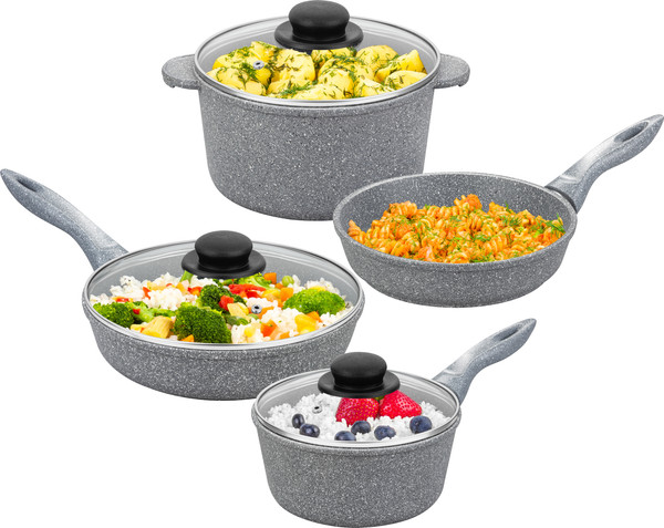 Изображение товара Набор кухонной посуды Elan Gallery 120558+4 (серый мрамор)