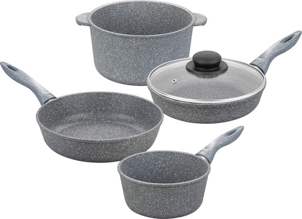 Изображение товара Набор кухонной посуды Elan Gallery 120560+4 (серый мрамор)