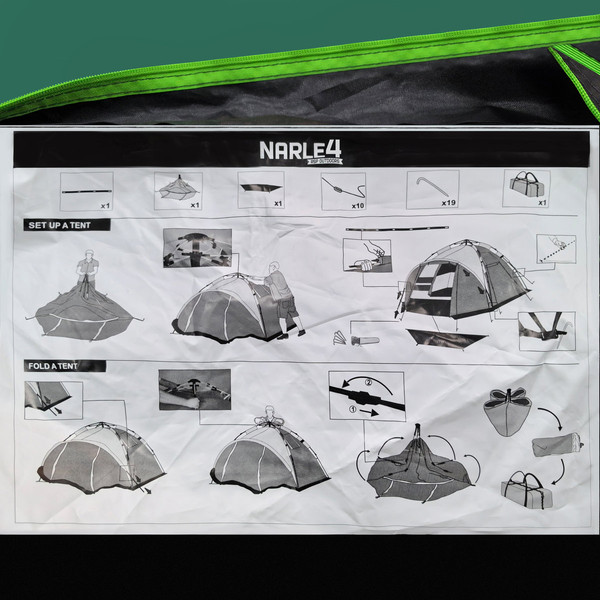 Изображение товара Палатка RSP Outdoor Narle 4 / TA-NA-4-GN (зеленый)