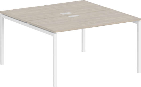 Изображение товара Комплект письменных столов Norden 120х163.8х75 / SG.247.OD.44.WH (белый/дуб темный)