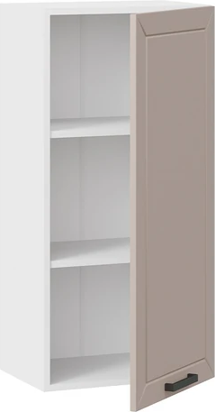 Изображение товара Шкаф навесной для кухни ТриЯ Лорас 1ВВ45 с одной дверью (белый/холст латте)