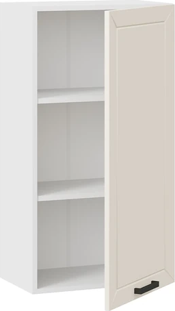 Изображение товара Шкаф навесной для кухни ТриЯ Лорас 1ВВ5 с одной дверью (белый/холст брюле)