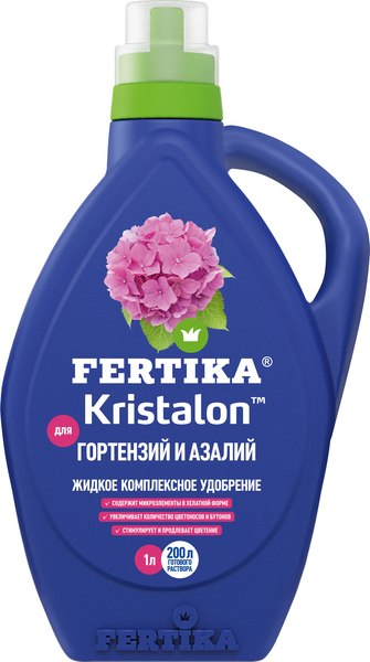 Изображение товара Удобрение Fertika Кристалон для Гортензий и Азалий (1л)