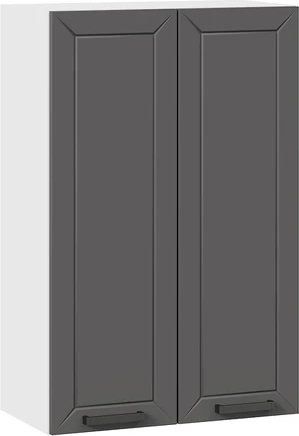 Изображение товара Шкаф навесной для кухни ТриЯ Лорас 1ВВ6 с двумя дверями (белый/холст вулкан)