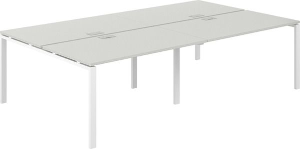 Изображение товара Комплект письменных столов Norden 280х163.8х75 / SG.258.SH.63.WH (белый/серый бархат)