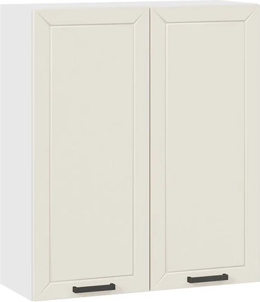 Изображение товара Шкаф навесной для кухни ТриЯ Лорас 1ВВ8 с двумя дверями (белый/холст брюле)