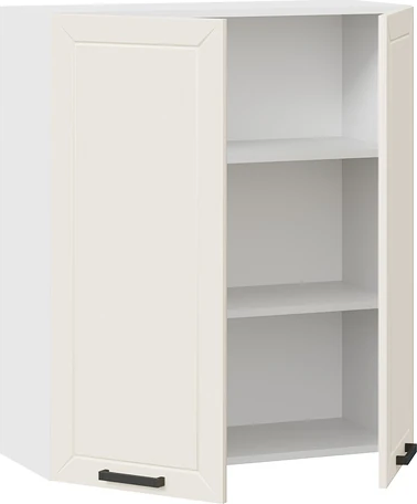 Изображение товара Шкаф навесной для кухни ТриЯ Лорас 1ВВ8 с двумя дверями (белый/холст брюле)