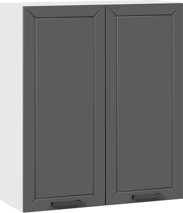 Изображение товара Шкаф навесной для кухни ТриЯ Лорас 1ВВ8 с двумя дверями (белый/холст вулкан)