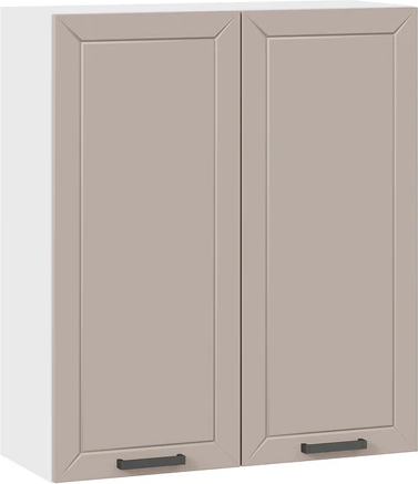 Изображение товара Шкаф навесной для кухни ТриЯ Лорас 1ВВ8 с двумя дверями (белый/холст латте)