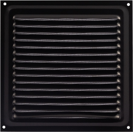 Изображение товара Решетка вентиляционная Нора-М 150x150 с сеткой / 18327 (черный)