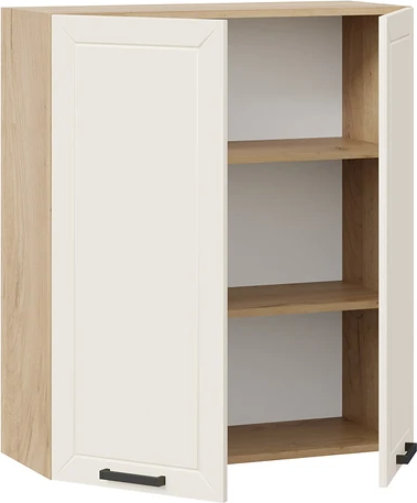 Изображение товара Шкаф навесной для кухни ТриЯ Лорас 1ВВ8 с двумя дверями (дуб крафт золотой/холст брюле)