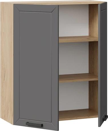 Изображение товара Шкаф навесной для кухни ТриЯ Лорас 1ВВ8 с двумя дверями (дуб крафт золотой/холст вулкан)