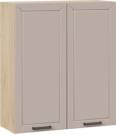 Изображение товара Шкаф навесной для кухни ТриЯ Лорас 1ВВ8 с двумя дверями (дуб крафт золотой/холст латте)