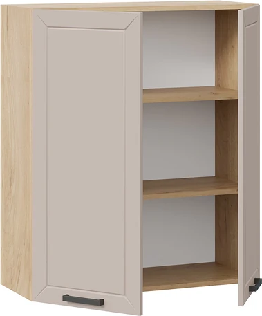 Изображение товара Шкаф навесной для кухни ТриЯ Лорас 1ВВ8 с двумя дверями (дуб крафт золотой/холст латте)