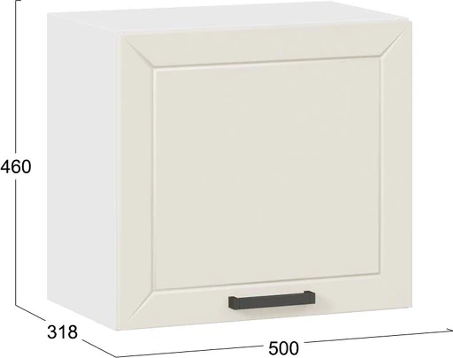 Изображение товара Шкаф навесной для кухни ТриЯ Лорас 1ВВ5Г с одной откидной дверью (белый/холст брюле)