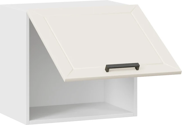 Изображение товара Шкаф навесной для кухни ТриЯ Лорас 1ВВ5Г с одной откидной дверью (белый/холст брюле)