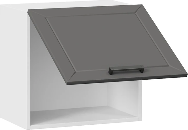 Изображение товара Шкаф навесной для кухни ТриЯ Лорас 1ВВ5Г с одной откидной дверью (белый/холст вулкан)