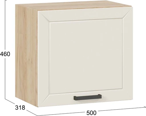 Изображение товара Шкаф навесной для кухни ТриЯ Лорас 1ВВ5Г с одной откидной дверью (дуб крафт золотой/холст брюле)