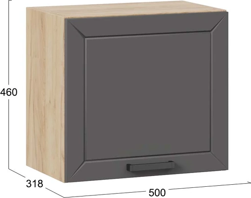 Изображение товара Шкаф навесной для кухни ТриЯ Лорас 1ВВ5Г с одной откидной дверью (дуб крафт золотой/холст вулкан)
