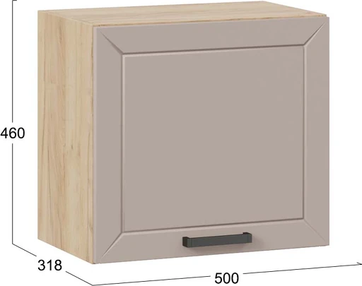 Изображение товара Шкаф навесной для кухни ТриЯ Лорас 1ВВ5Г с одной откидной дверью (дуб крафт золотой/холст латте)