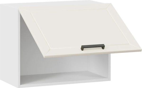 Изображение товара Шкаф навесной для кухни ТриЯ Лорас 1ВВ6Г с одной откидной дверью (белый/холст брюле)