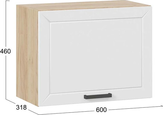 Изображение товара Шкаф навесной для кухни ТриЯ Лорас 1ВВ6Г с одной откидной дверью (дуб крафт золотой/холст белый)