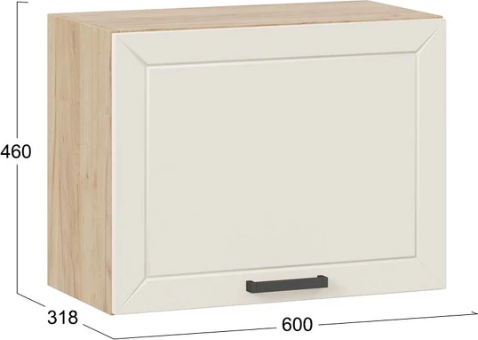 Изображение товара Шкаф навесной для кухни ТриЯ Лорас 1ВВ6Г с одной откидной дверью (дуб крафт золотой/холст брюле)