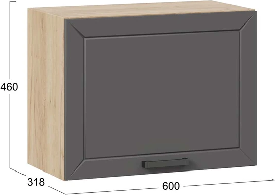 Изображение товара Шкаф навесной для кухни ТриЯ Лорас 1ВВ6Г с одной откидной дверью (дуб крафт золотой/холст вулкан)