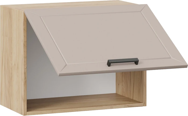 Изображение товара Шкаф навесной для кухни ТриЯ Лорас 1ВВ6Г с одной откидной дверью (дуб крафт золотой/холст латте)