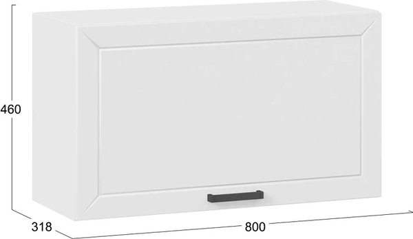 Изображение товара Шкаф навесной для кухни ТриЯ Лорас 1ВВ8Г с одной откидной дверью (белый/холст белый)