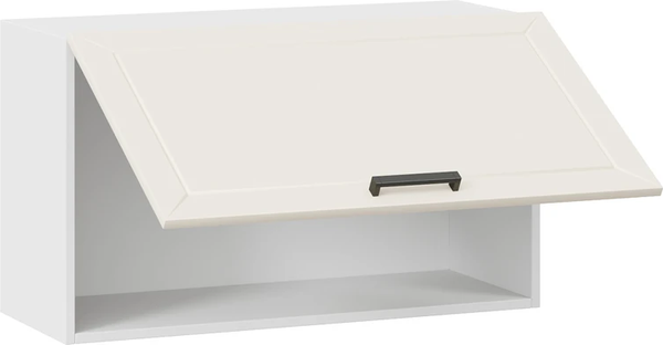 Изображение товара Шкаф навесной для кухни ТриЯ Лорас 1ВВ8Г с одной откидной дверью (белый/холст брюле)