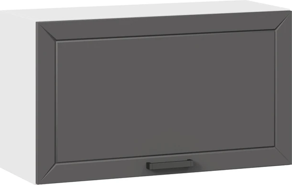 Изображение товара Шкаф навесной для кухни ТриЯ Лорас 1ВВ8Г с одной откидной дверью (белый/холст вулкан)