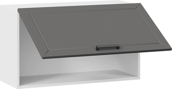 Изображение товара Шкаф навесной для кухни ТриЯ Лорас 1ВВ8Г с одной откидной дверью (белый/холст вулкан)