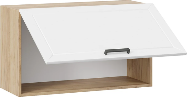 Изображение товара Шкаф навесной для кухни ТриЯ Лорас 1ВВ8Г с одной откидной дверью (дуб крафт золотой/холст белый)