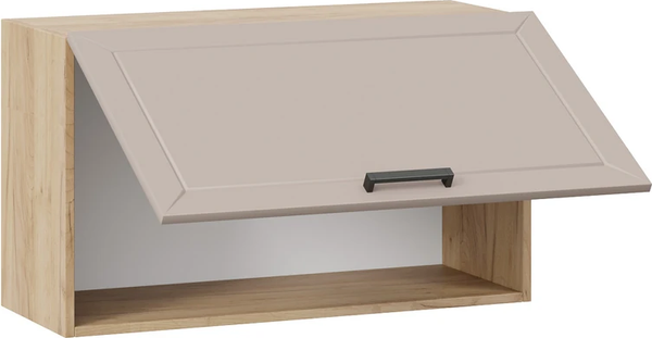 Изображение товара Шкаф навесной для кухни ТриЯ Лорас 1ВВ8Г с одной откидной дверью (дуб крафт золотой/холст латте)