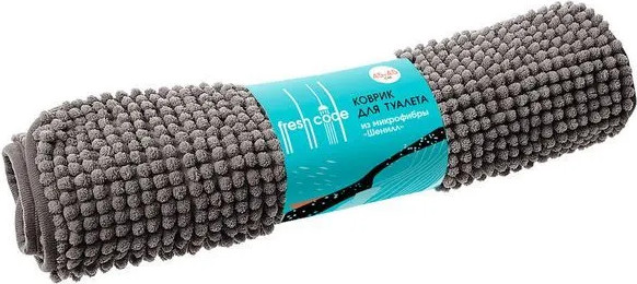 Изображение товара Коврик для туалета Fresh Code Шенилл / 71421 (серый)