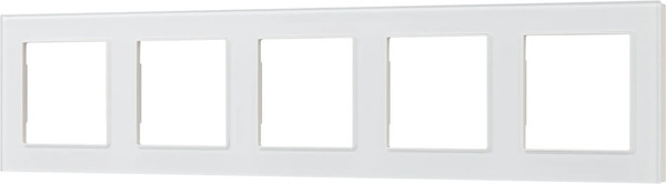 Изображение товара Рамка для выключателей и розеток Arlight FRM-GLARE-GS-5-WH / 043805