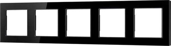 Изображение товара Рамка для выключателей и розеток Arlight FRM-GLARE-GS-5-BK / 043806