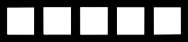 Изображение товара Рамка для выключателей и розеток Arlight FRM-GLARE-GS-5-BK / 043806