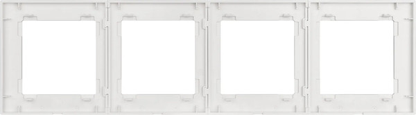 Изображение товара Рамка для выключателей и розеток Arlight FRM-GLARE-GS-4-WH / 043802