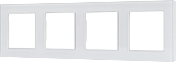 Изображение товара Рамка для выключателей и розеток Arlight FRM-GLARE-GS-4-WH / 043802