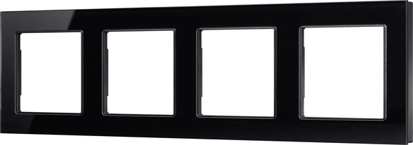 Изображение товара Рамка для выключателей и розеток Arlight FRM-GLARE-GS-4-BK / 043803