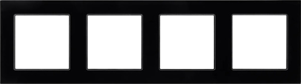 Изображение товара Рамка для выключателей и розеток Arlight FRM-GLARE-GS-4-BK / 043803