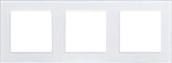 Изображение товара Рамка для выключателей и розеток Arlight FRM-GLARE-GS-3-WH / 043799