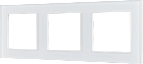 Изображение товара Рамка для выключателей и розеток Arlight FRM-GLARE-GS-3-WH / 043799