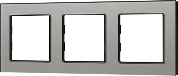 Изображение товара Рамка для выключателей и розеток Arlight FRM-GLARE-GS-3-GR / 043801